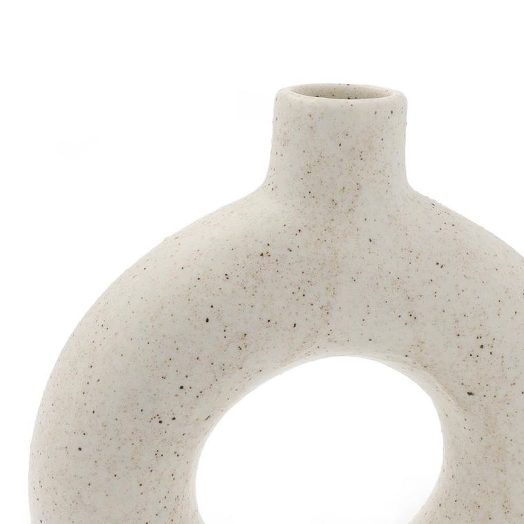 Homla, Novo, wazon, z dziurą, biały, 19-5,5-21 cm