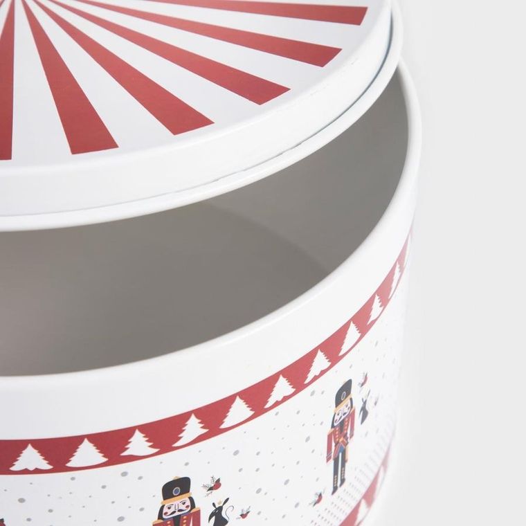 Homla, Nutcracker, pojemnik, metalowy okrągły, 21-12 cm