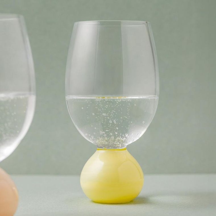 Homla, Pallora, kieliszek, z mleczną żółtą kulą, 0,4l