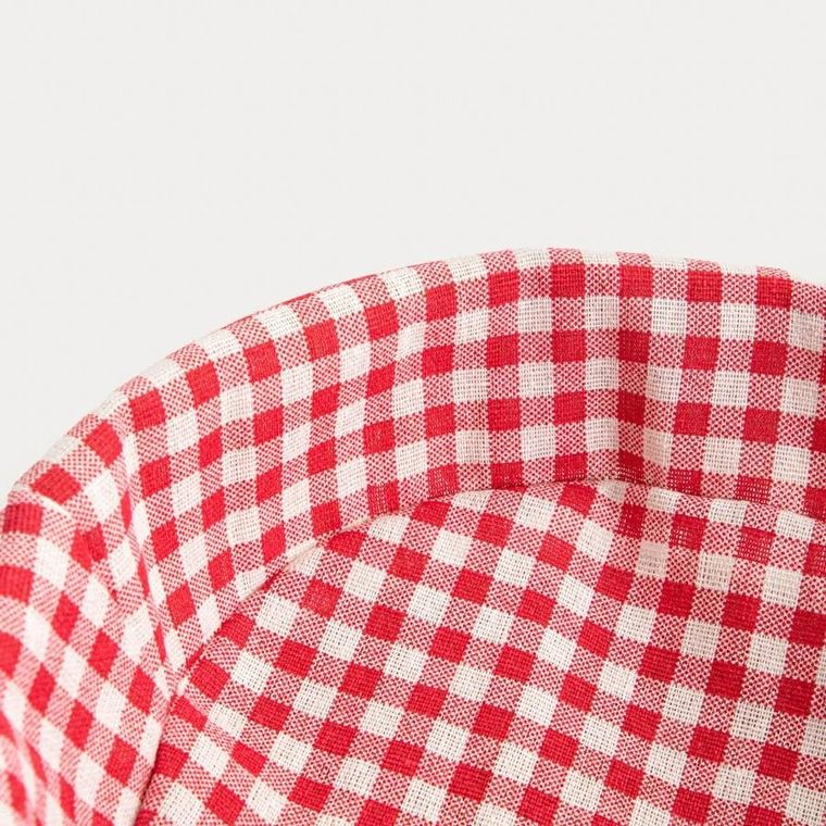 Homla, Perlotte, koszyk, w kratkę, 32-25 cm