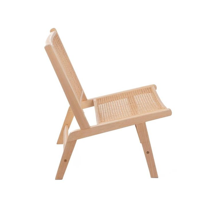 Homla, Polura, Fotel rattanowe naturalne, 65-79-70 cm, 869483