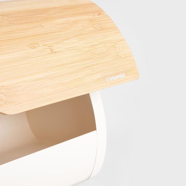 Homla, Rakel, chlebak, zaokrąglany śmietankowy, 38-25-21 cm, 747687