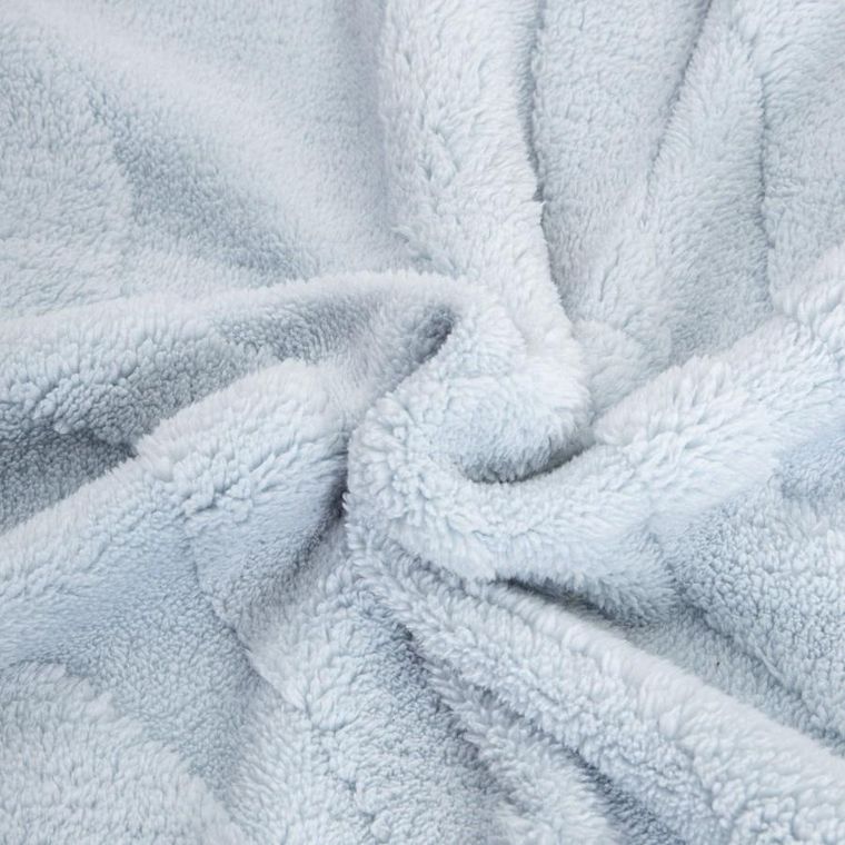 Homla, Raul, koc, puszysty ze strukturalnym wzorem, błękitny, 150-200 cm