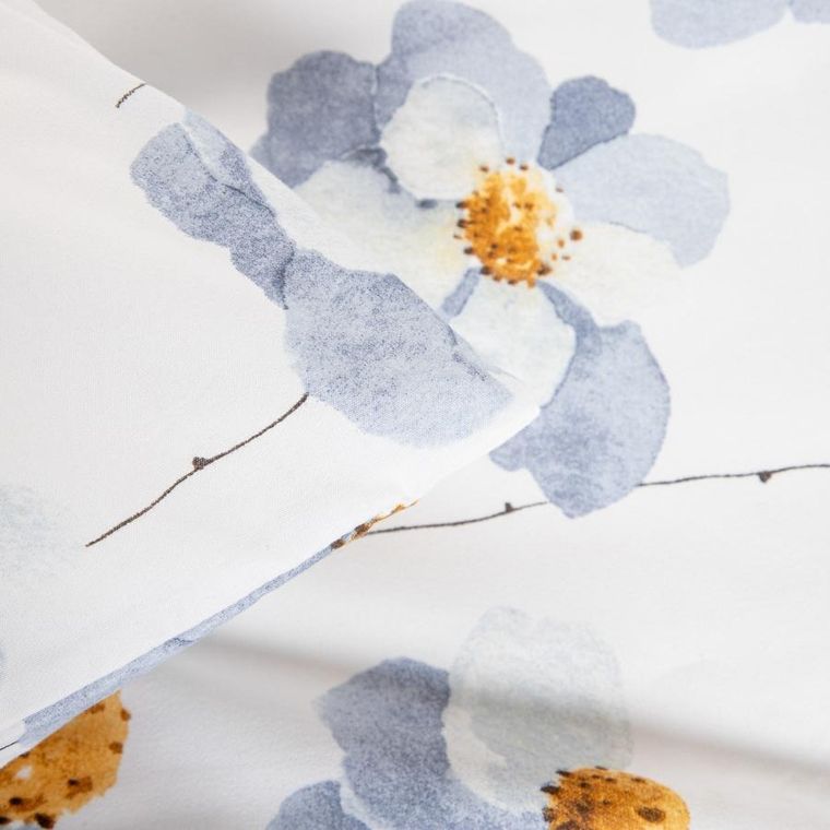 Homla, Reita, pościel, z mikrofibry w kwiatki, 220-200 cm