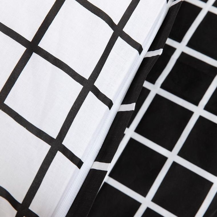 Homla, Reyes, Pościel bawełniana dwustonna czarno-biała 140-200 cm