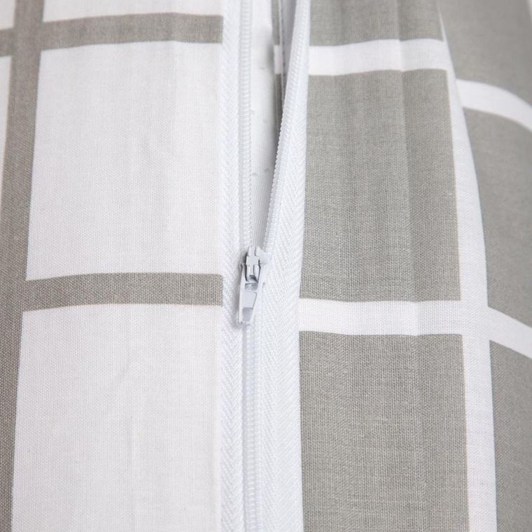 Homla, Reyes, pościel, bawełniana dwustonna szaro-biała, 140-200 cm