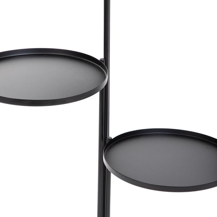 Homla, Roh, kwietnik, trzypoziomowy czarny, 25-48/70 cm