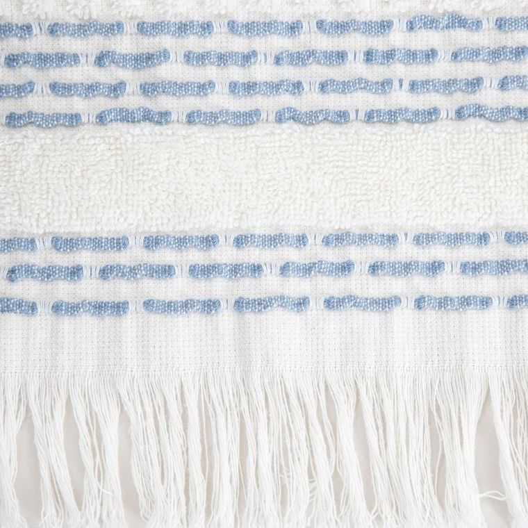 Homla, Rosop, ręcznik, boho z granatowymi paskami, 70-130 cm