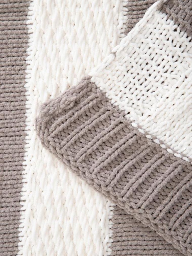 Homla, Rudens, koc w pasy ecru, 130-170 cm