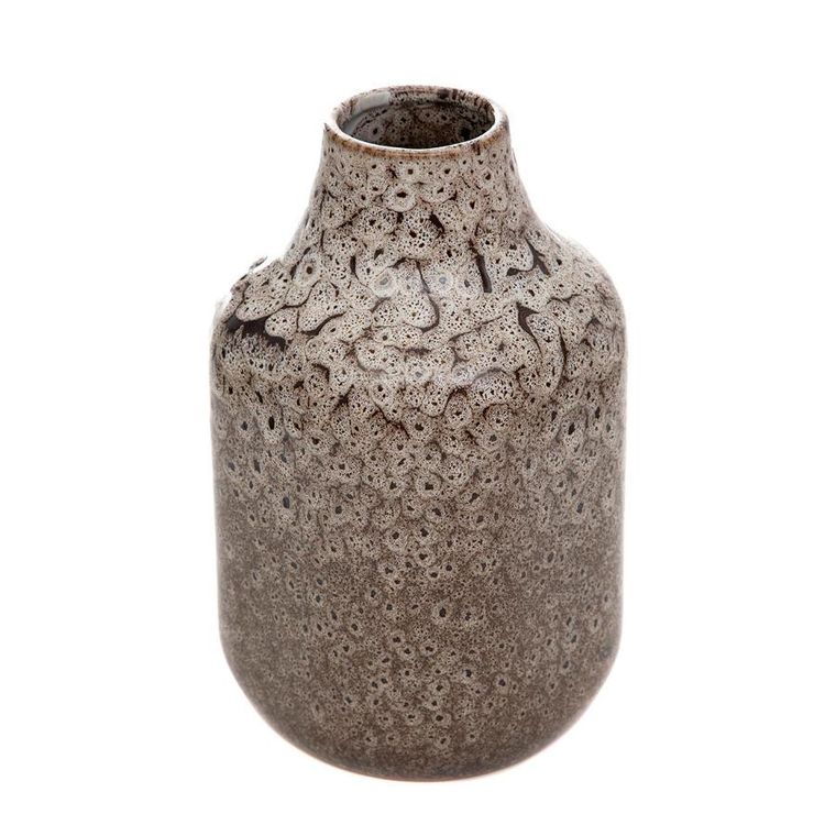 Homla, Rufus, wazon, ceramiczny brązowy, 14-14-22 cm, 888606