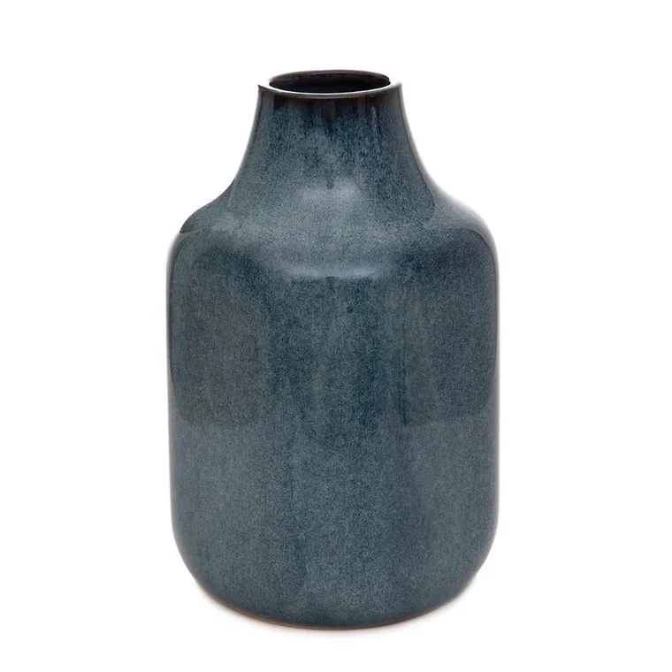 Homla, Rufus, wazon, ceramiczny granatowy, 14-14-22 cm, 888590