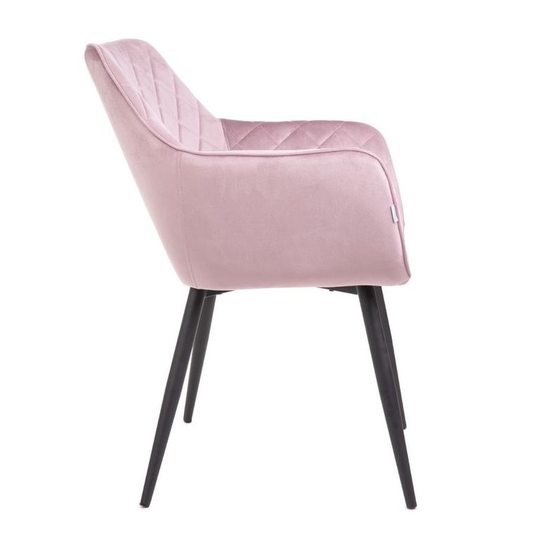 Homla, Shelton, Krzesło welurowe różowe, 56-60-84 cm, 860497