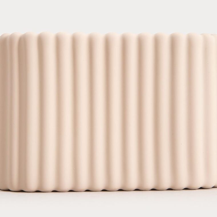 Homla, Solvani, kubek łazienkowy, beżowy, 13,9-6,7-8,8 cm