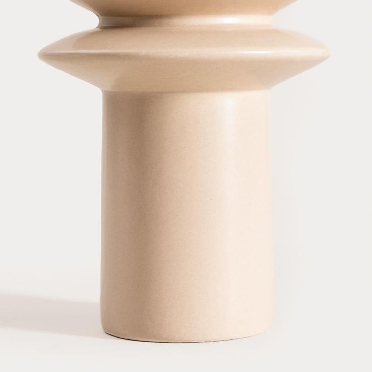 Homla, Sonlune, wazon, ceramiczny beżowy, 22-12,7 cm