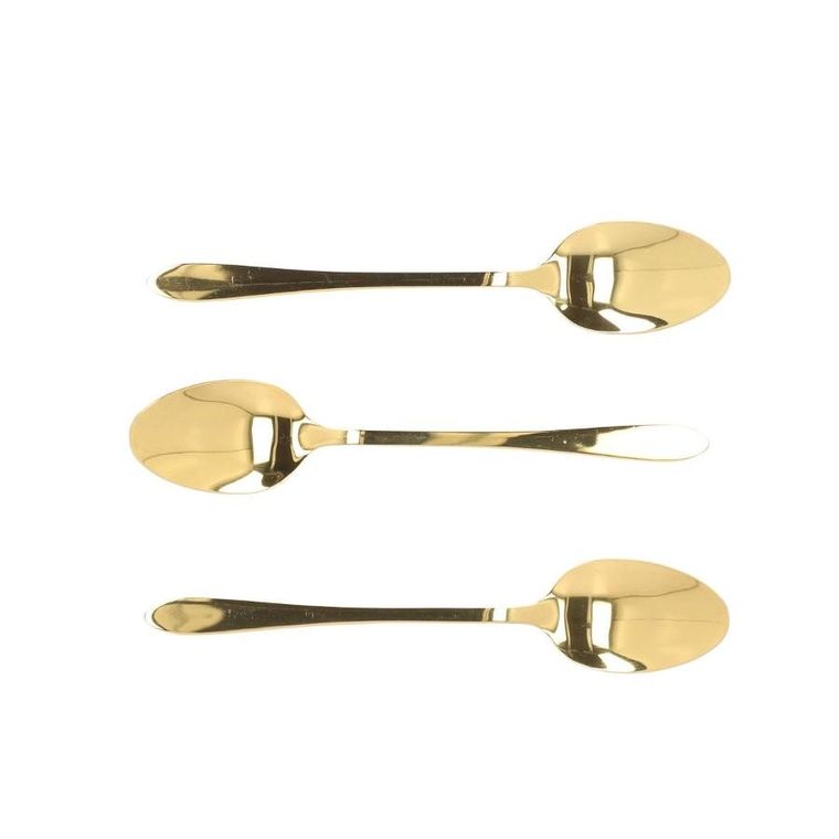 Homla, Stilo, zestaw łyżeczek stilo do herbaty, złotych, 3 szt.