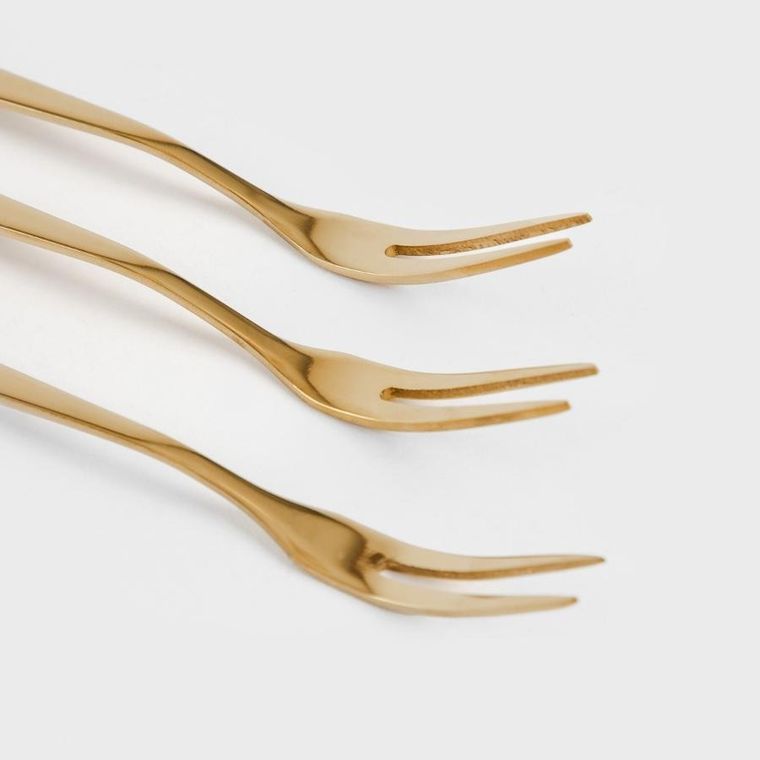 Homla, Stilo, zestaw widelczyków, złotych, 3 szt.