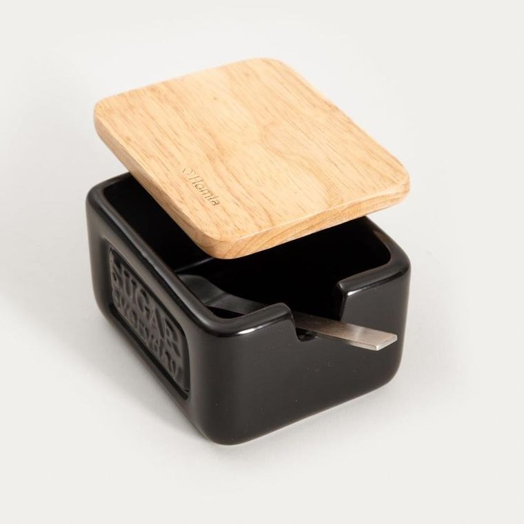 Homla, Sylan, pojemnik na cukier, czarny, 10-7 cm, 763601