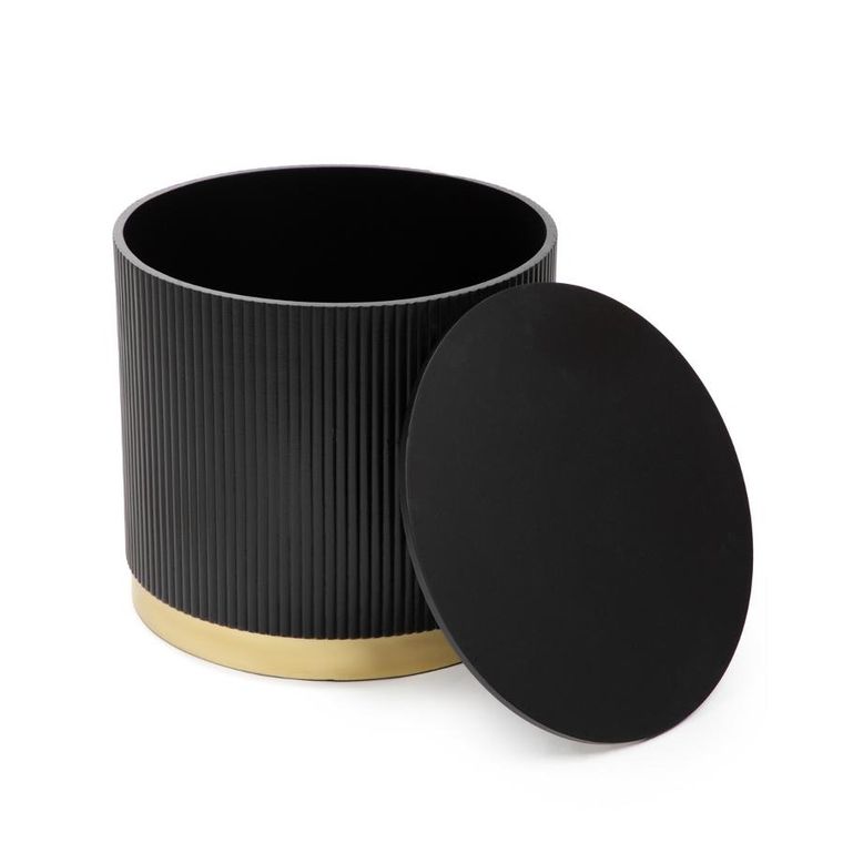 Homla, Tabi, stolik kawowy, matowy czarny, 40-36 cm