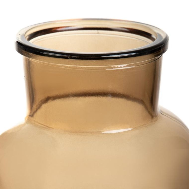 Homla, Tenno, wazon szlany, beżowy, 14,5-14,5-25,5 cm