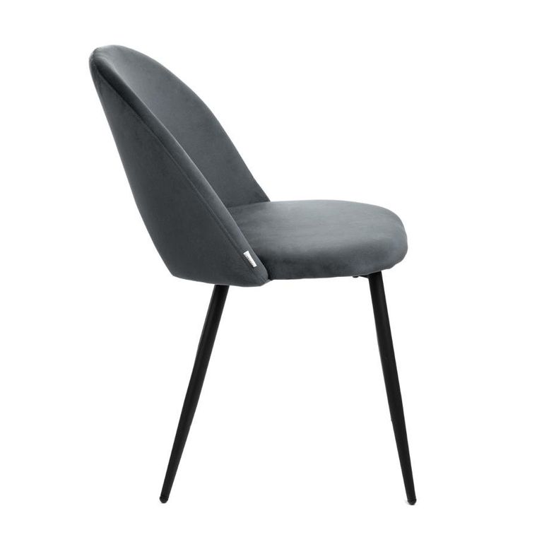 Homla, Tercio, Krzesło welurowe szare, 47-55-77 cm, 870984