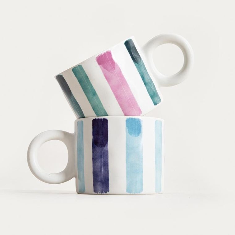 Homla, Terna, kubek, w kolorowe paski, 0,35l