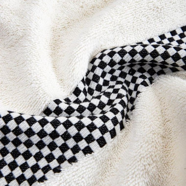 Homla, Tiva, ręcznik, z czarną kratką, 50-90 cm