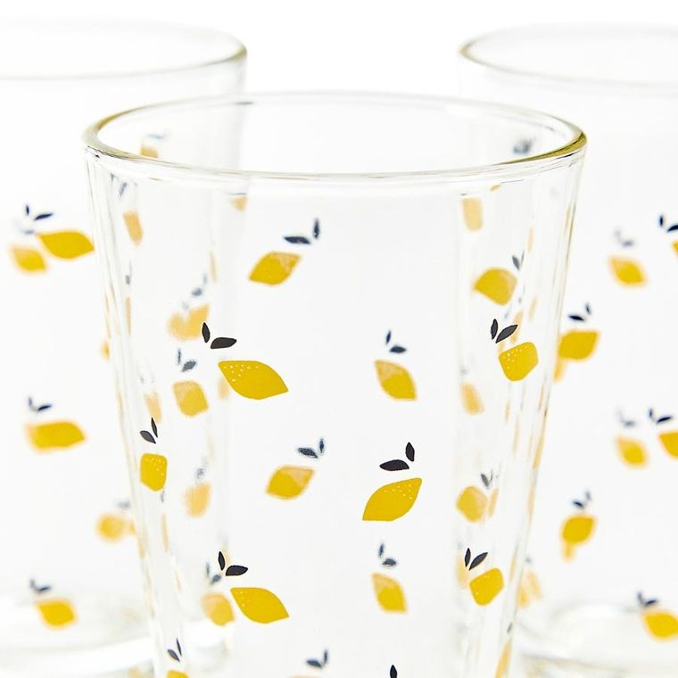 Homla, Token Summer, szklanka w cytryny, 0,3 l, 3 szt.