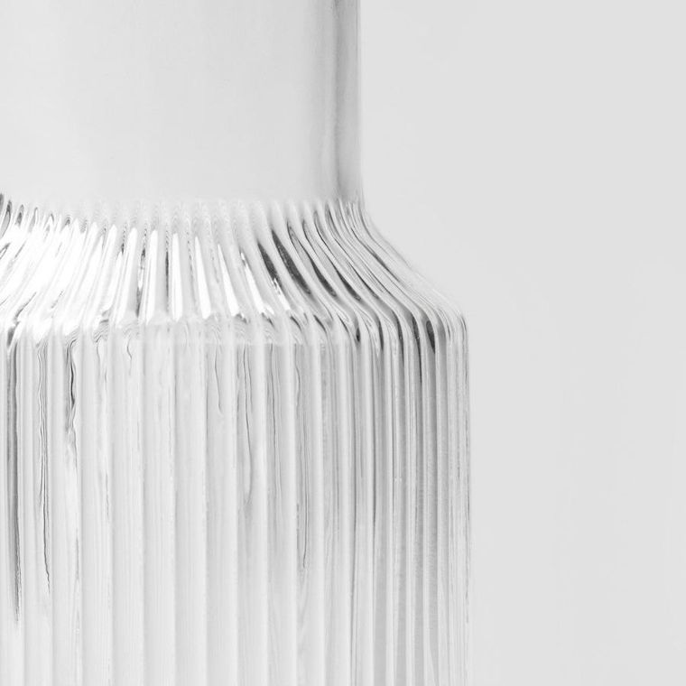 Homla, Tolle, wazon, szklany prążkowany, transparentny, 10-22 cm