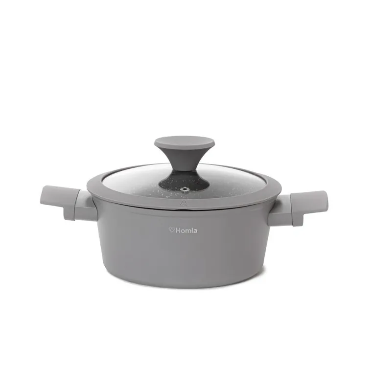 Homla, Tristan, zestaw garnków, szary, 6 elementów