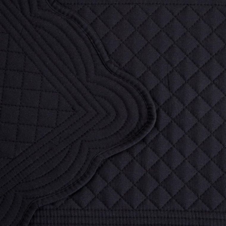 Homla, Vela, maty stołowe, czarne prostokątne z pikowaniem, 30-45 cm, 2 szt.