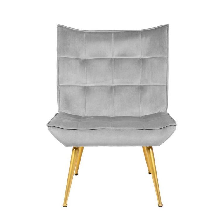 Homla, Vinnis, Fotel z podnóżkiem szary, 96-69-82 cm, 856681