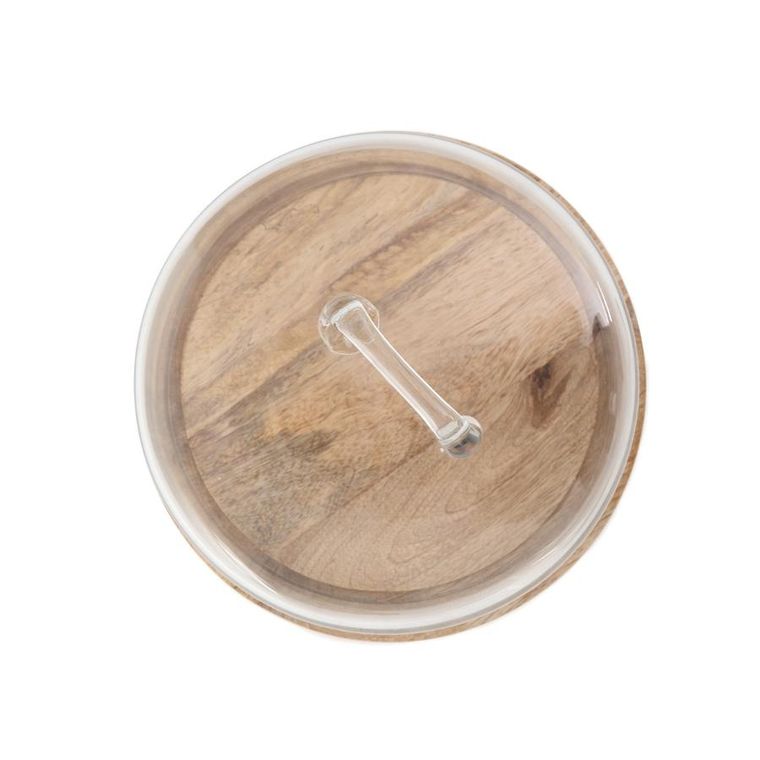 Homla, Wood Colony, patera okrągła ze szklanym kloszem, 25-16 cm