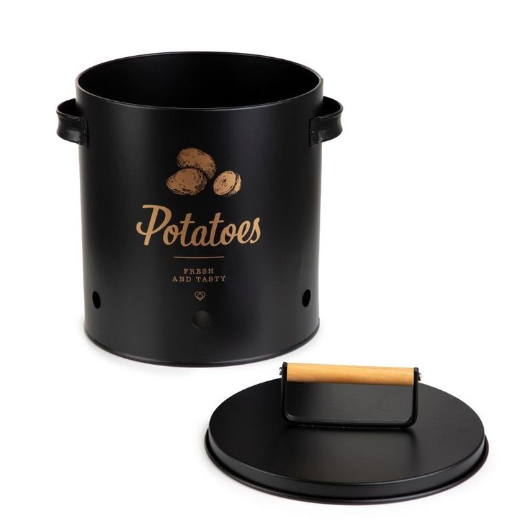 Homla, Yennis, pojemnik na ziemniaki czarny, 23-22 cm