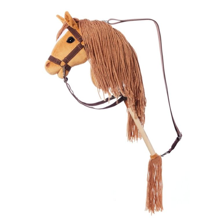 Hoppihorse, Hobby Horse, konik na kiju, A3, długowłosy, kasztanowy