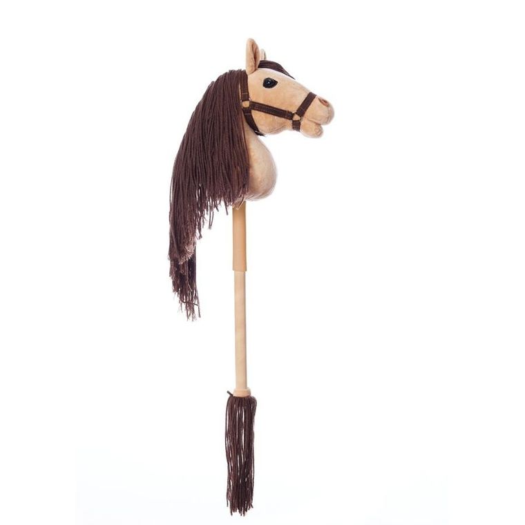 Hoppihorse, Hobby Horse, konik na kiju, A4, długowłosy, beżowy