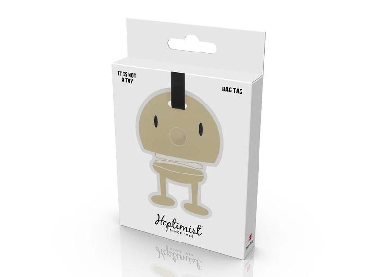 Hoptimist, Latte, zawieszka na bagaż, kremowa, 36413
