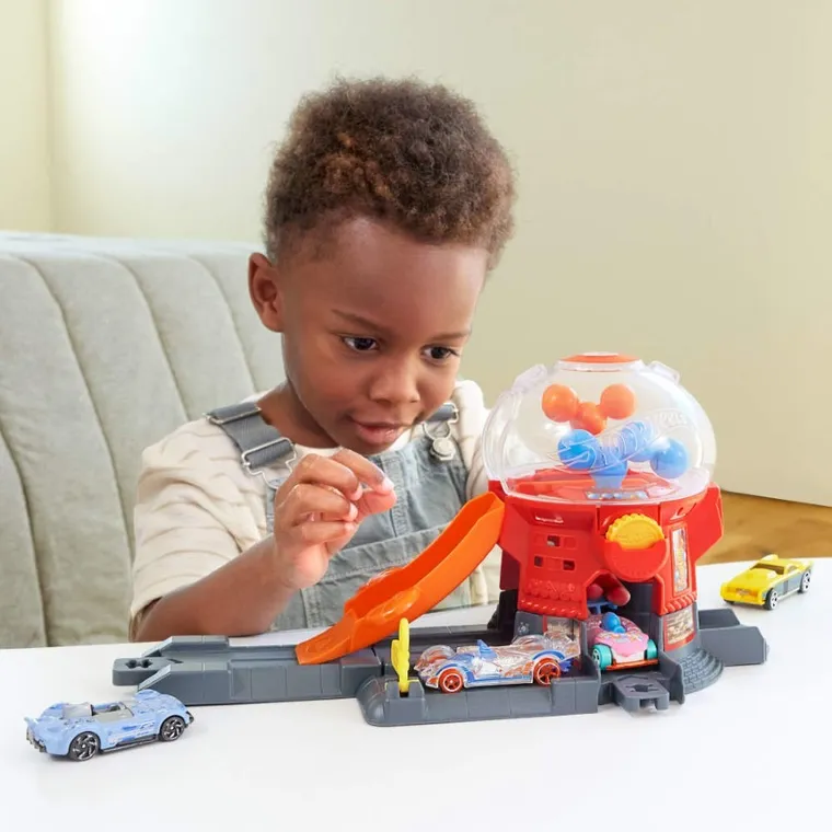 Hot Wheels City, Sklepik Guma balonowa, zestaw do zabawy z autem