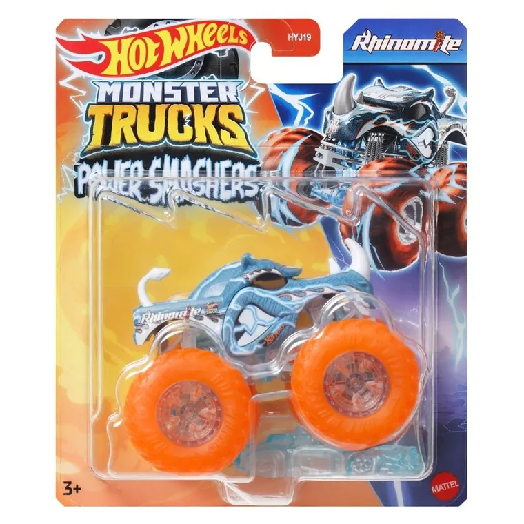 Hot Wheels, Monster Trucks Power Smashers, pojazd, skala 1:64, 1 szt.