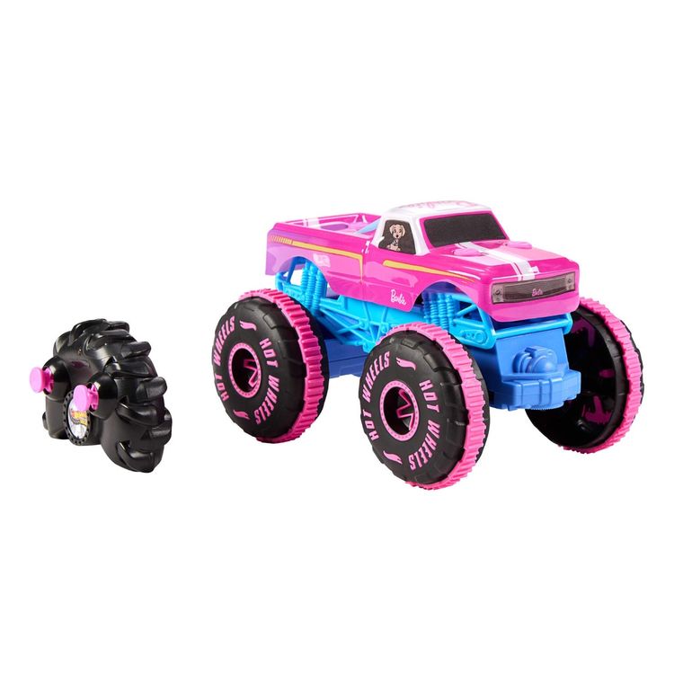 Hot Wheels, Monster Trucks RC Barbie, pojazd zdalnie sterowany w skali 1:24
