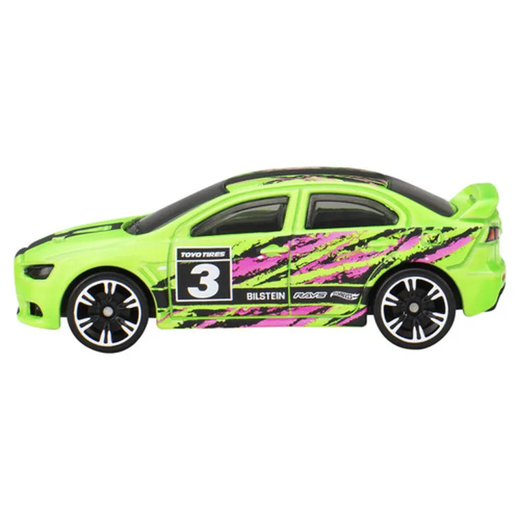Hot Wheels, Neon Speeders, 2008 Lancer Evolution, pojazd, 1:64, JCB02