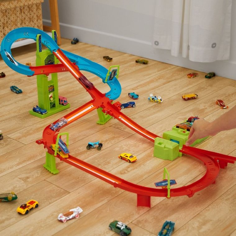 Hot Wheels, Neon Speeders, Neonowy Superwyścig, zestaw do zabawy z autkiem