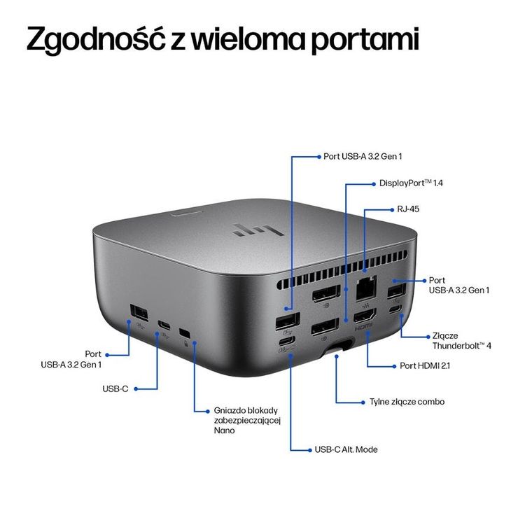 HP, stacja dokująca, Thunderbolt 4 Ultra, 180W, G6 Dock