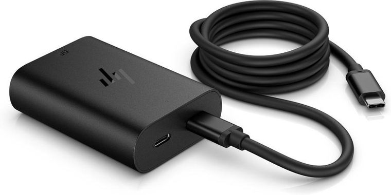 HP, zasilacz sieciowy 65W Gan USB-C, czarny