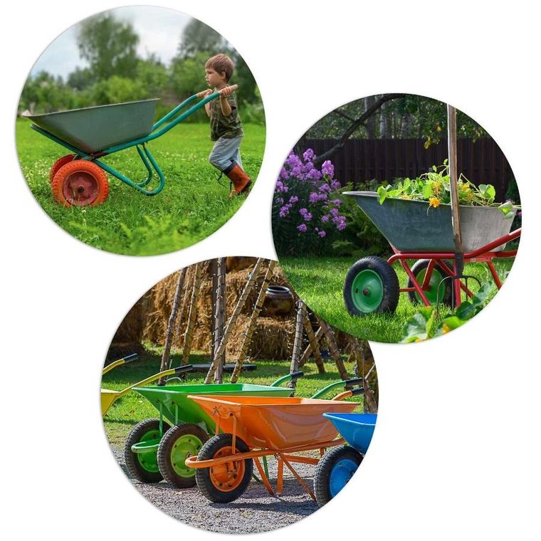 Humberg, koło do taczki bezdętkowe, żółto-niebieskie, 3.00-4