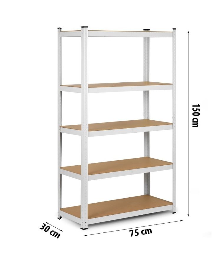 Humberg, regał metalowy, magazynowy, 2w1, 150-75-30 cm, 625 kg