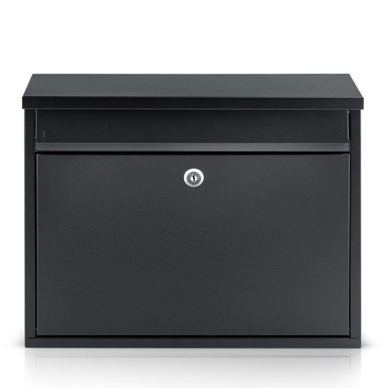 Humberg, skrzynka na listy, czarna, 37,5-30,5-12 cm, HM-860