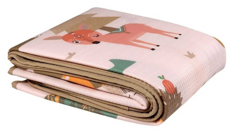 Humbi, dwustronna mata edukacyjna z pianki EPE, zwierzęta leśne, 150-180 cm