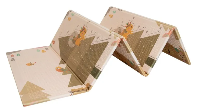 Humbi, dwustronna mata edukacyjna z pianki XPE, wieś i las, 180-200 cm