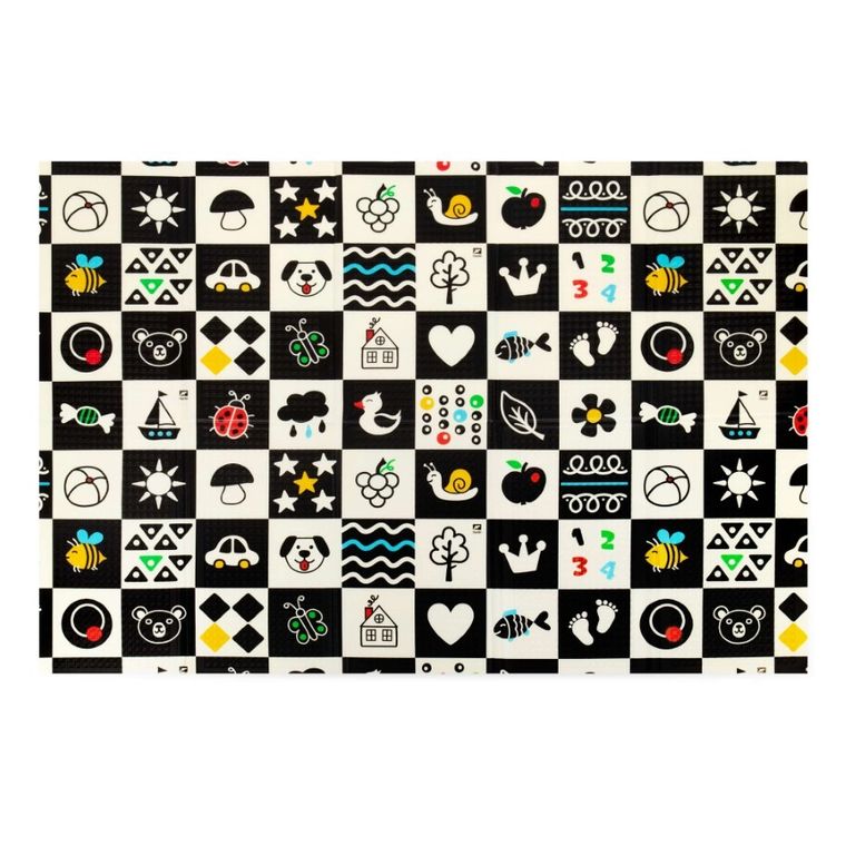 Humbi, mata edukacyjna 2w1 z pianki XPE, alfabet: wersja niemiecka, 120-180 cm