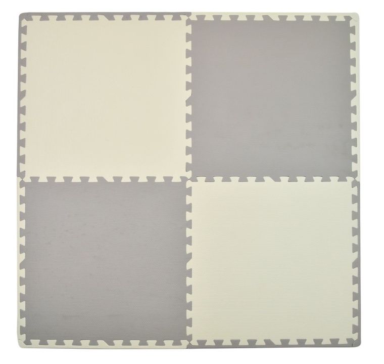 Humbi, mata piankowa, puzzle, kremowo-szara, 62-62-1 cm, 4 szt.